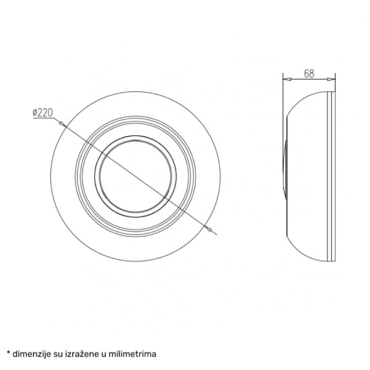 Zidna LED lampa 20/15/10W prom. boja svetla IP65 slika 3