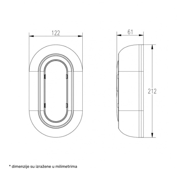Zidna LED lampa 18/15/10W prom. boja svetla IP65 slika 3