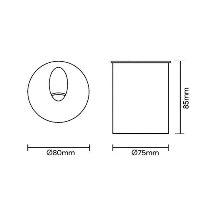 Ugradna zidna LED lampa 3.5W 4000K IP54 okrugla slika 2