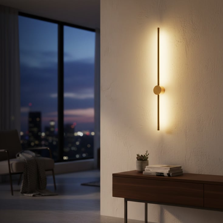 Zlatna zidna LED lampa 12W 3000K IP20 slika 1