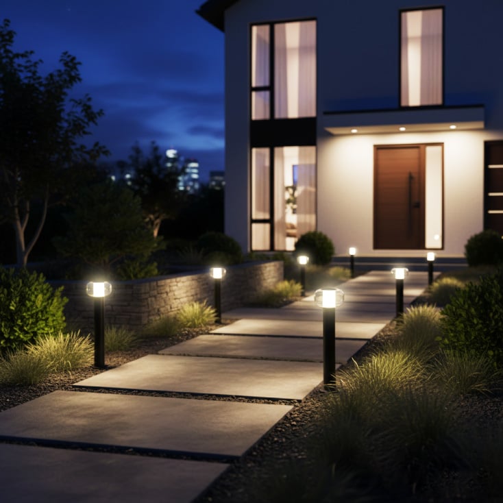 Stubna lampa 1xGU10 IP65 crna slika 2