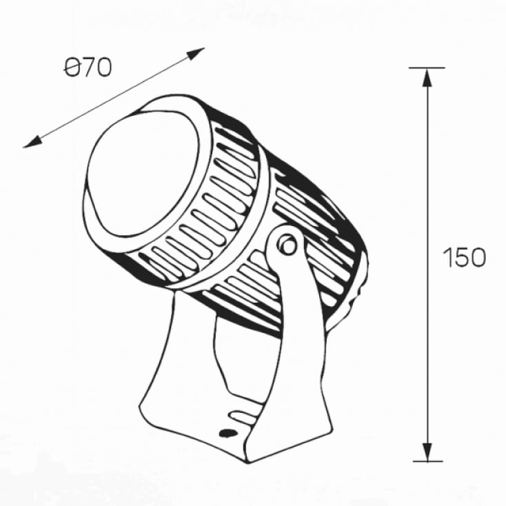 Zidna LED lampa 9W 4000K IP66 slika 4