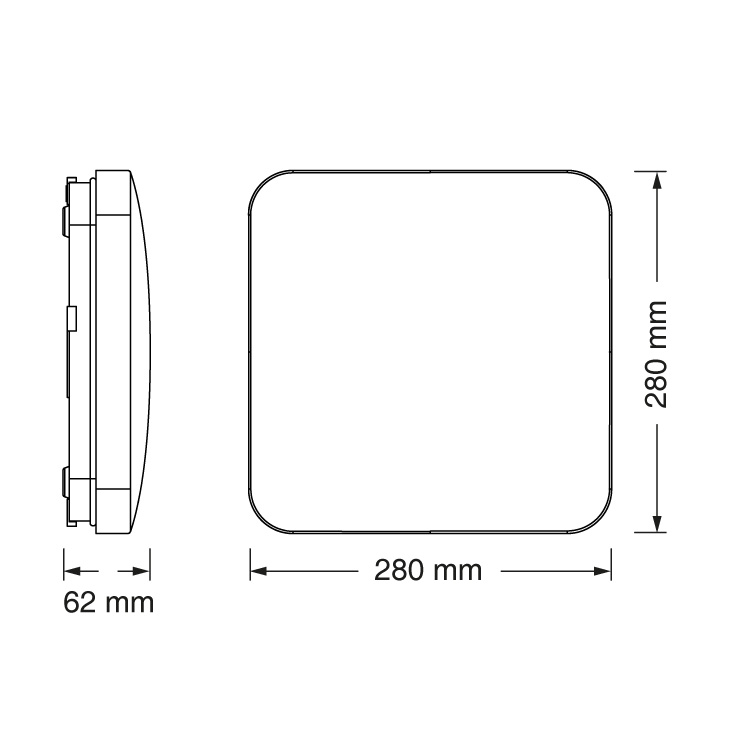 OSRAM LED pravougaona plafonjera 18W 3000K IP20 slika 3