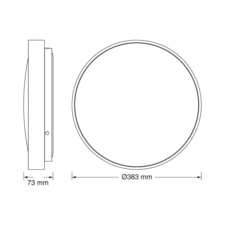 OSRAM LED plafonjera sa senz. 24W 3000K IP20 crna slika 3
