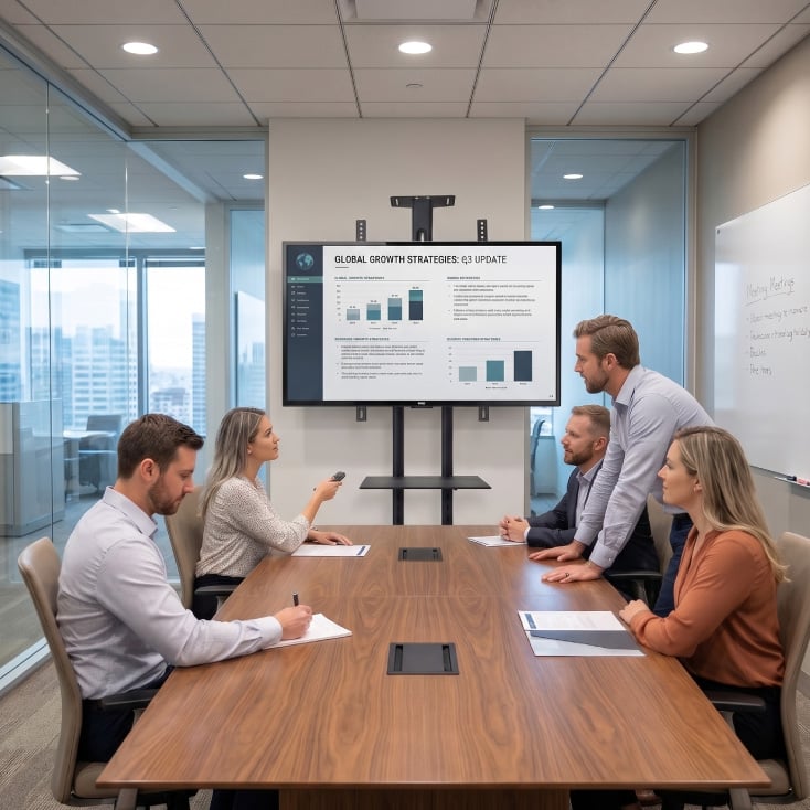 Podni TV nosač sa točkićima, 32-70", 50kg, 1500mm slika 3