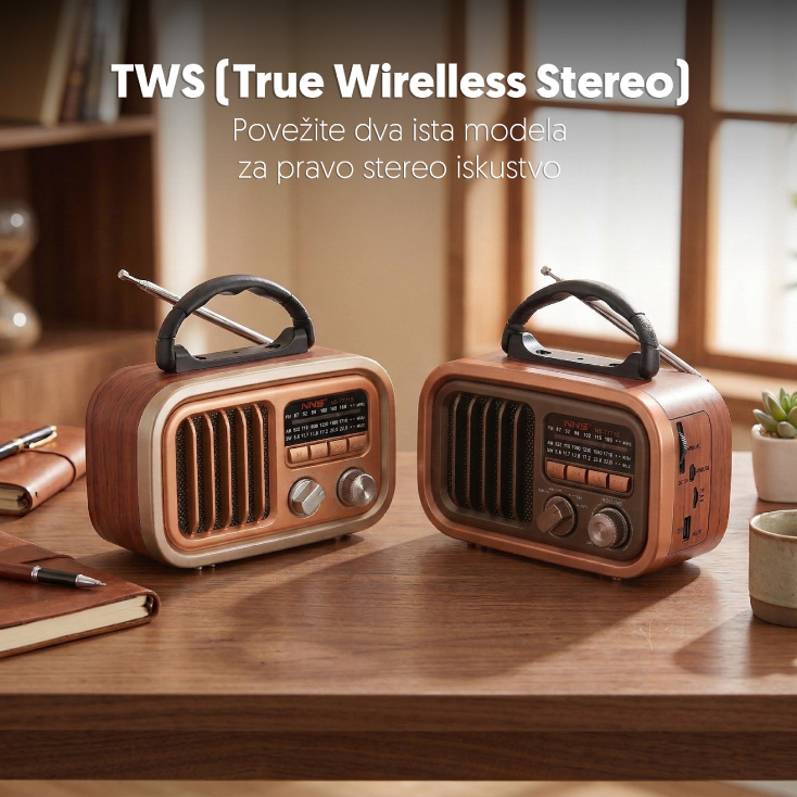Prenosni retro Bluetooth radio 7771BT slika 3