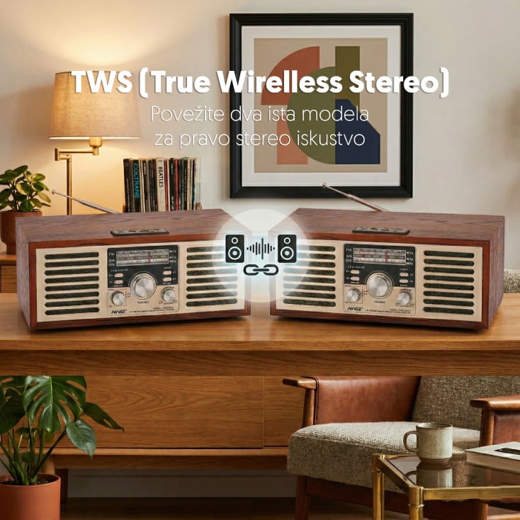 Retro Bluetooth radio 6686BT slika 4