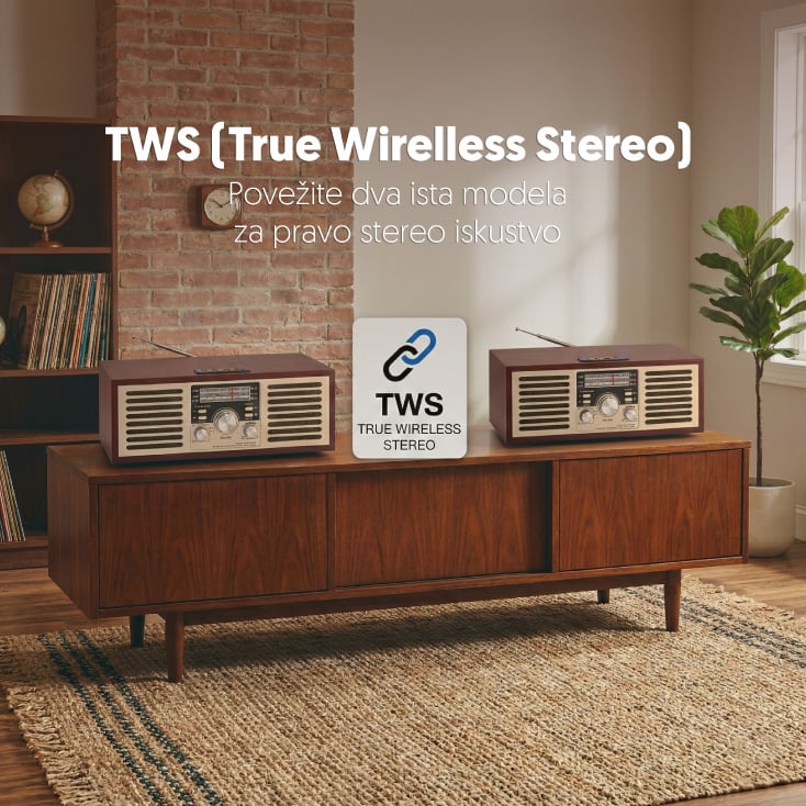 Retro Bluetooth radio 6686BT/B slika 4