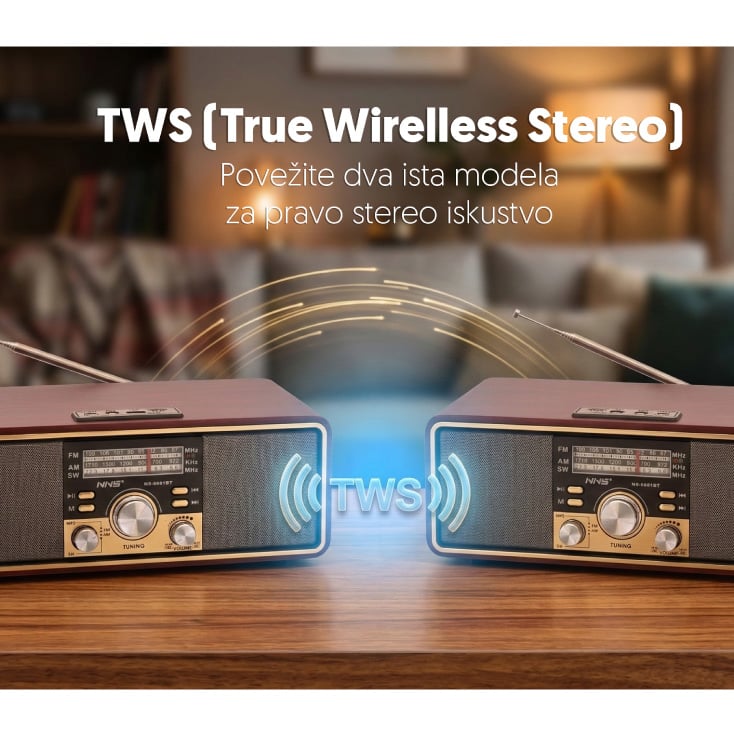 Retro Bluetooth radio 6681BT slika 4