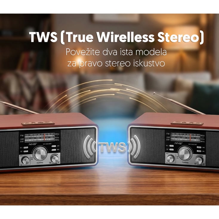 Retro Bluetooth radio 6681BT/B slika 4