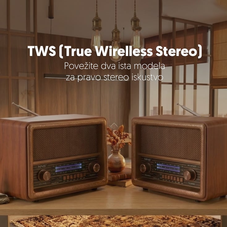 Retro RGB Bluetooth radio 8076BT//B slika 3