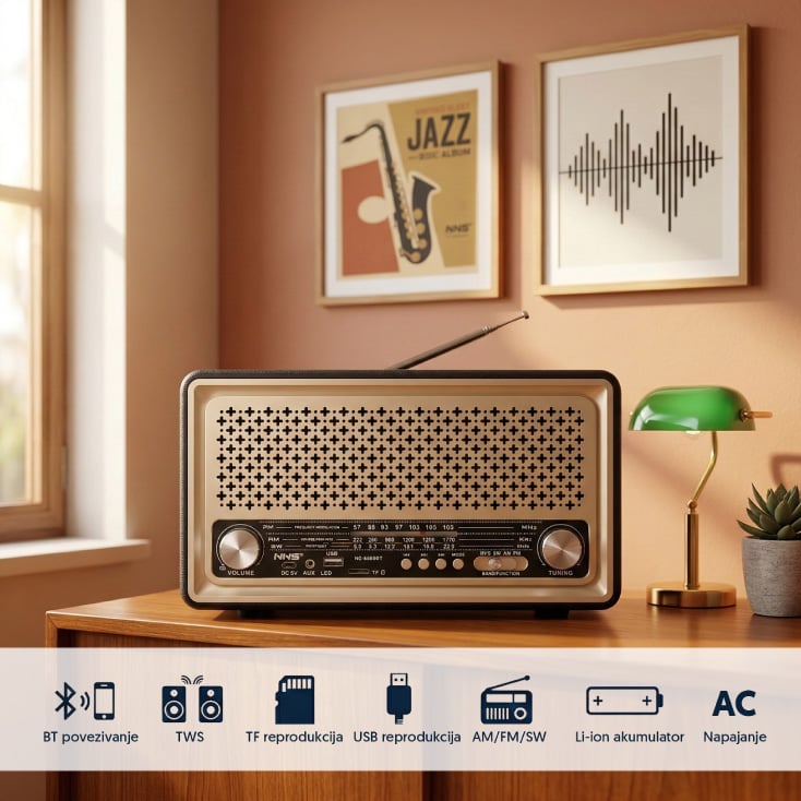 Retro Bluetooth radio 6690BT/B slika 2