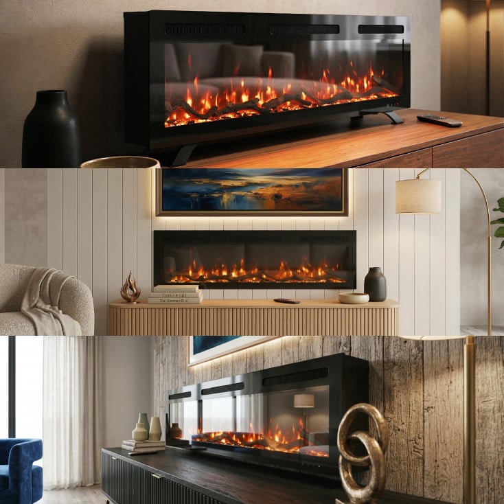 PROSTO smart el. 50" 3u1 multikolor s. kamin 1800W slika 3