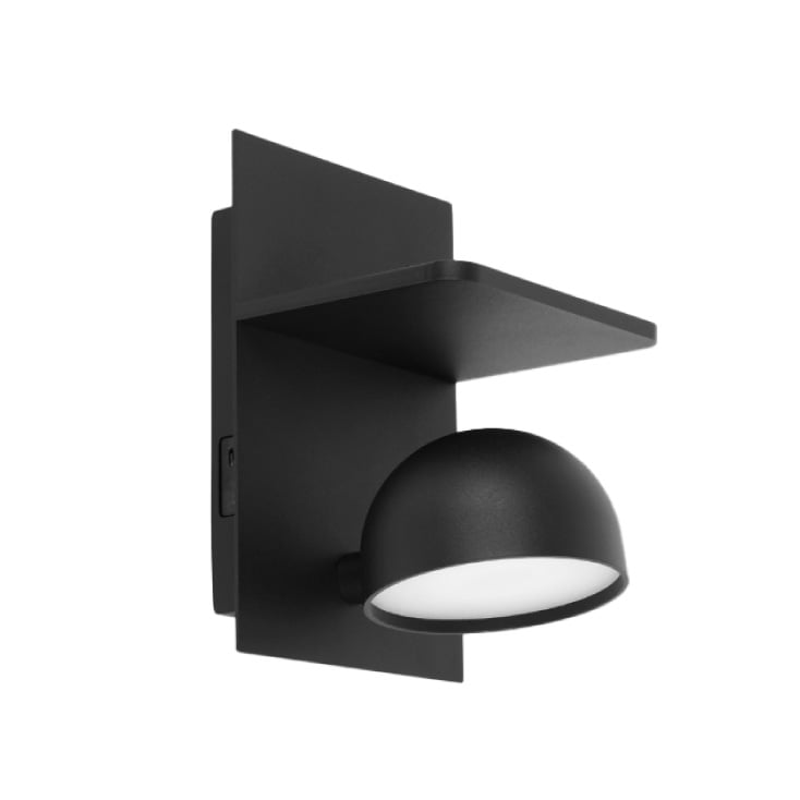 Zidna lampa 7W 3000K crna dimabilna slika 1