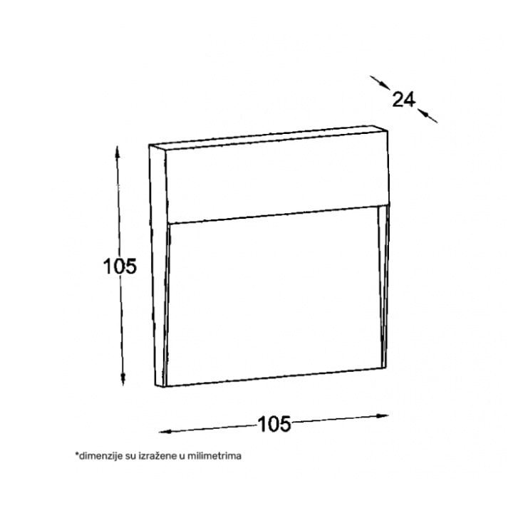 Zidna LED lampa 3W 3000K IP65 antracit slika 2