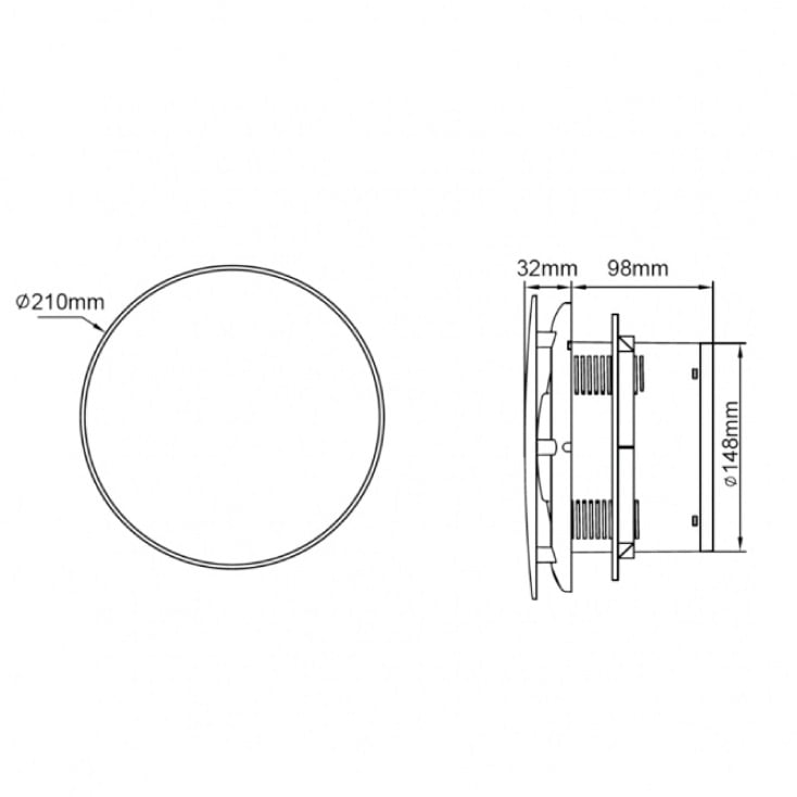 Izduvni ventilator 210mm 18W slika 2