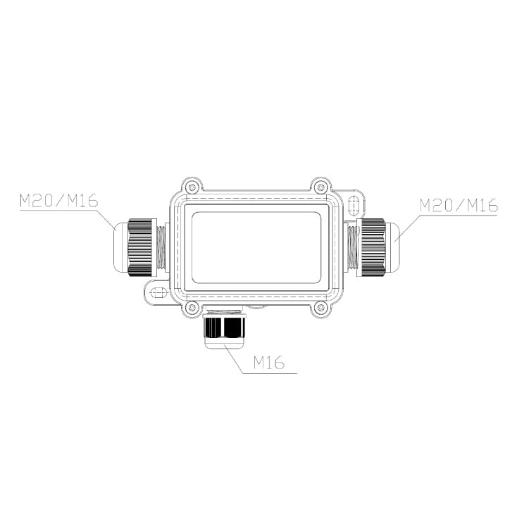Vodootporna kutija za spajanje 3 kabla 0.5-2.5mm2, IP68 slika 4