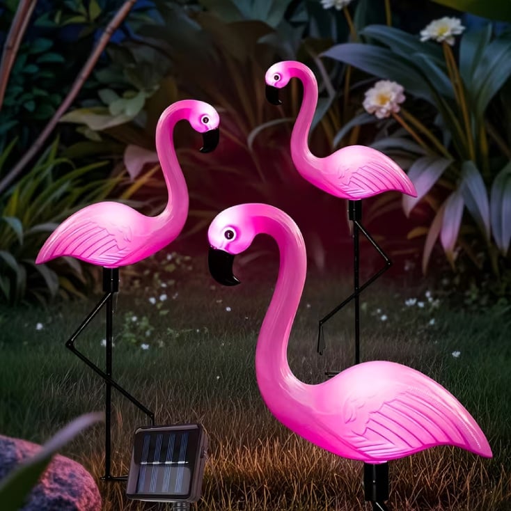 Solarna baštenska lampa "flamingo" - 3 kom. slika 1