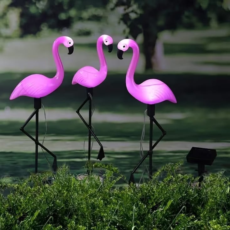 Solarna baštenska lampa "flamingo" - 3 kom. slika 2