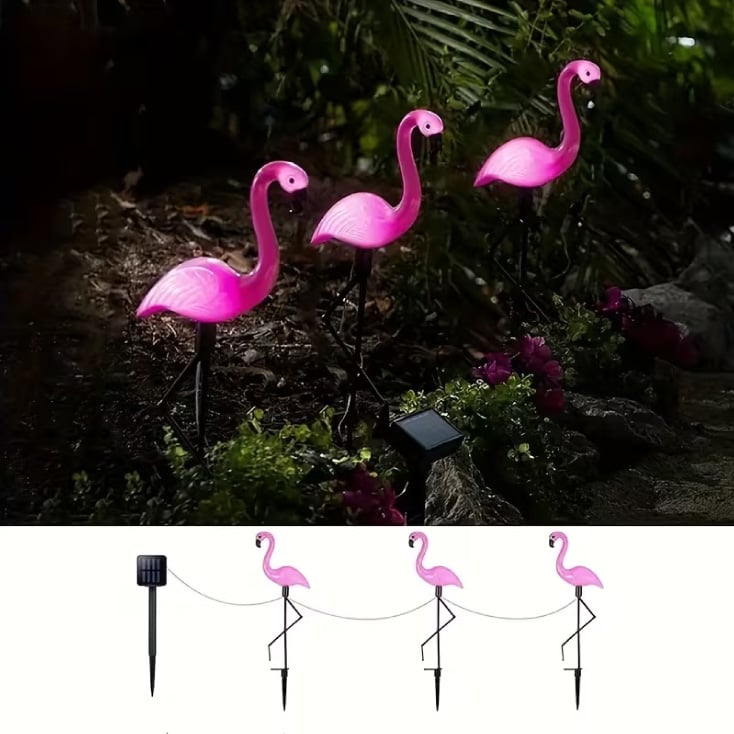Solarna baštenska lampa "flamingo" - 3 kom. slika 3