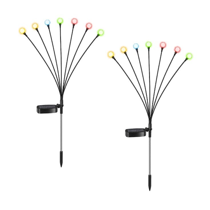 Solarna RGB baštenska lampa - 2 kom. 8 LED slika 1