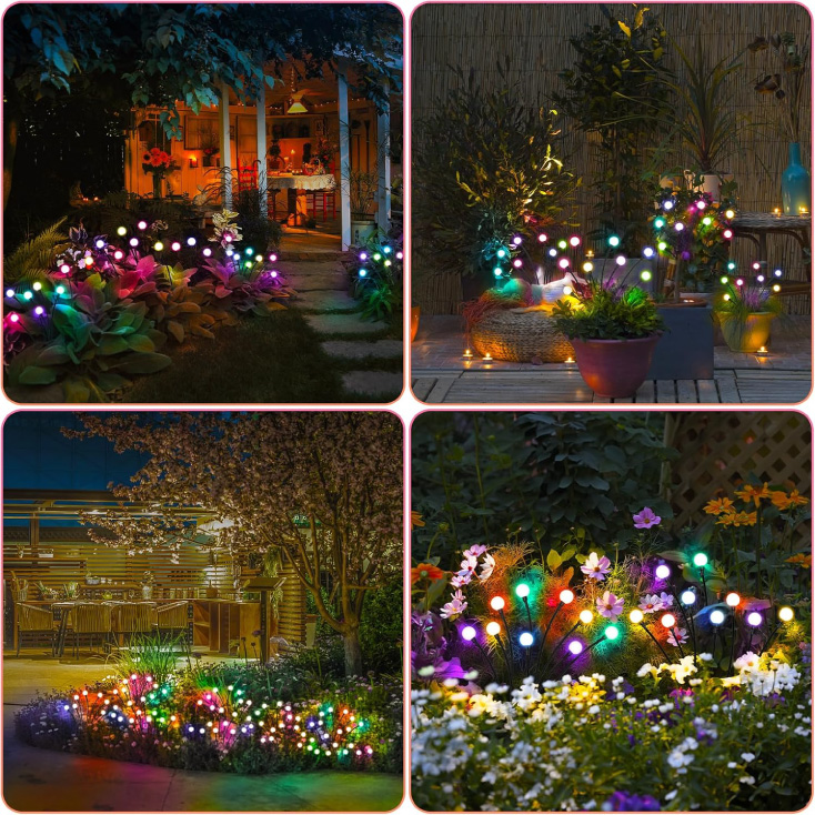 Solarna RGB baštenska lampa - 2 kom. 8 LED slika 4