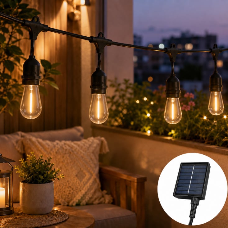 Solarni LED niz 10m, 10 sijalica 11448 slika 1