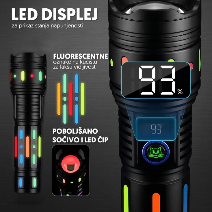 Punjiva LED baterijska lampa 11859 slika 2