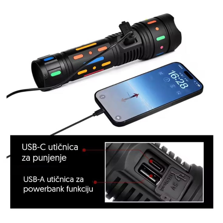 Punjiva LED baterijska lampa 11859 slika 3