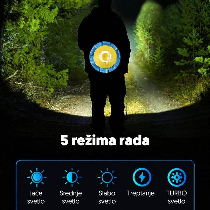 Punjiva LED baterijska lampa 11862 slika 3