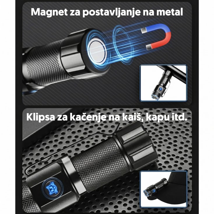 Punjiva LED baterijska lampa 11862 slika 4