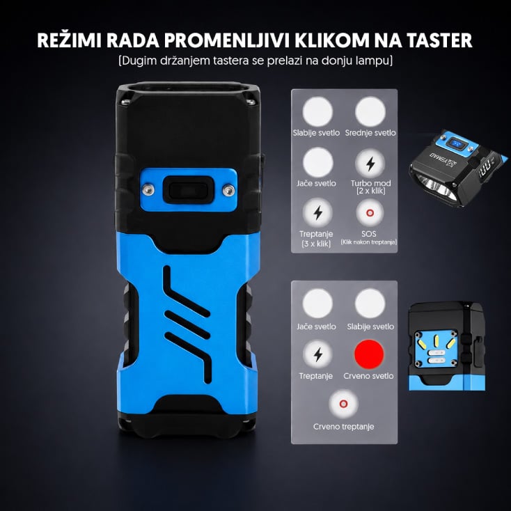 Punjiva LED baterijska lampa 11863 slika 3