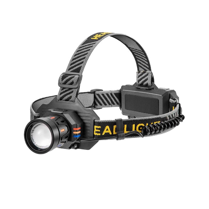 LED naglavna punjiva lampa sa sočivom slika 1