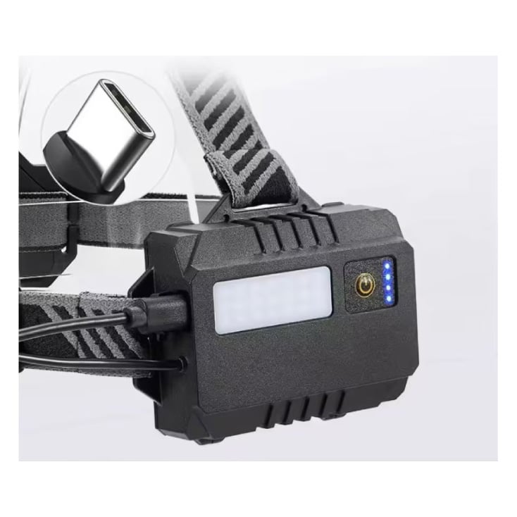 LED naglavna punjiva lampa sa sočivom slika 2