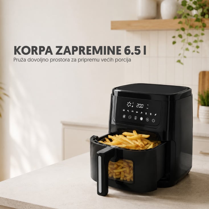 PROSTO friteza na vruć vazduh - air fryer, 6.5l, 1600W slika 2
