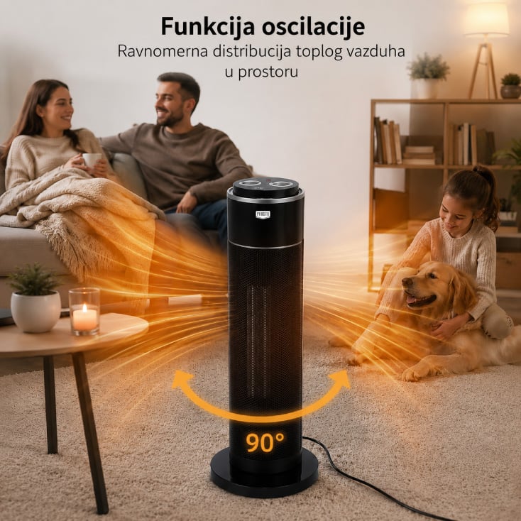 PROSTO stubna PTC grejalica 2000W slika 4