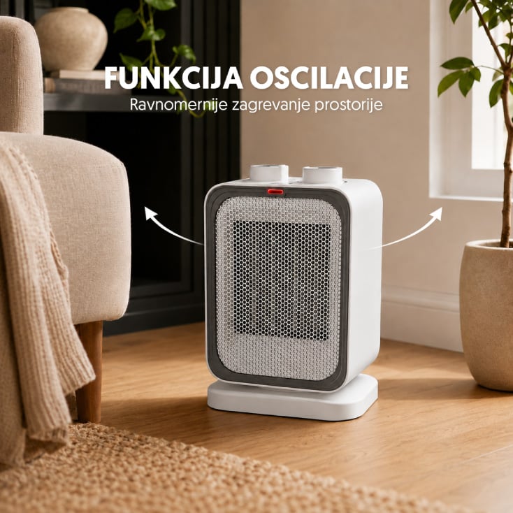 PROSTO PTC grejalica sa oscilacijom 2000W slika 3