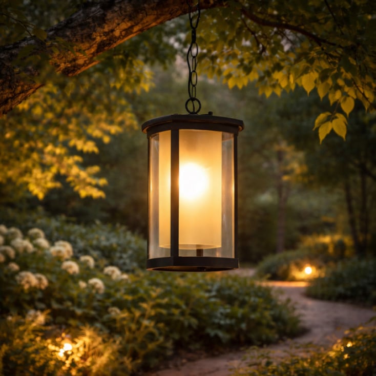 Viseća lampa - fenjer 1xE27 IP33 crni slika 1