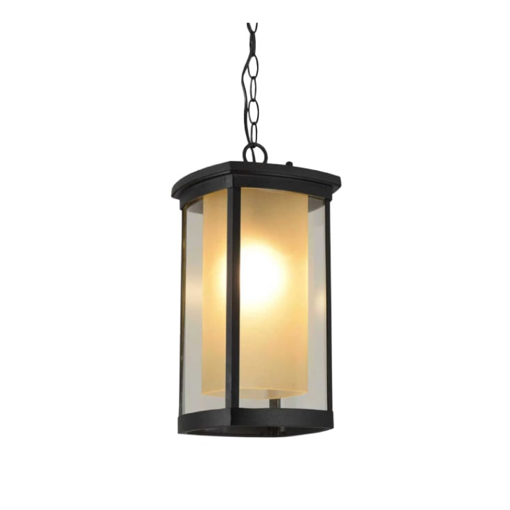 Viseća lampa - fenjer 1xE27 IP33 crni slika 1