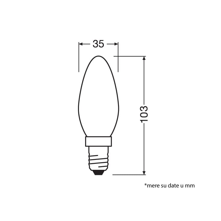 LED sijalica B25 2700K 2.8W E14 OSRAM slika 2