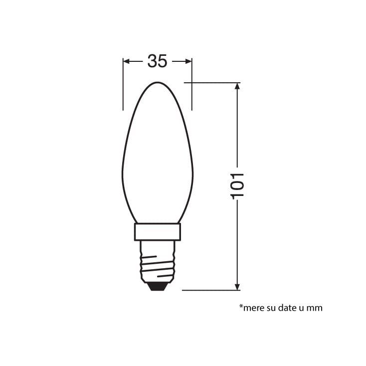 LED sijalica B75 2700K 7W E14 OSRAM slika 2