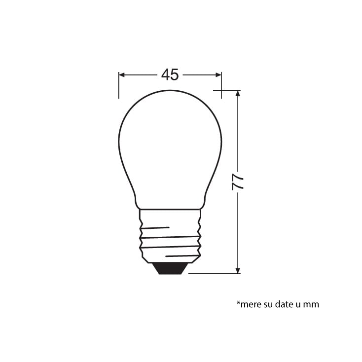 LED sijalica P25 4000K 2.5W E27 OSRAM slika 2