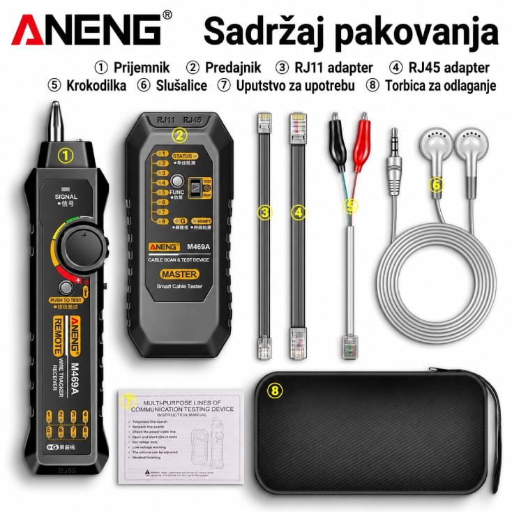 Multifuncionalni LAN tester ANENG M469A slika 4