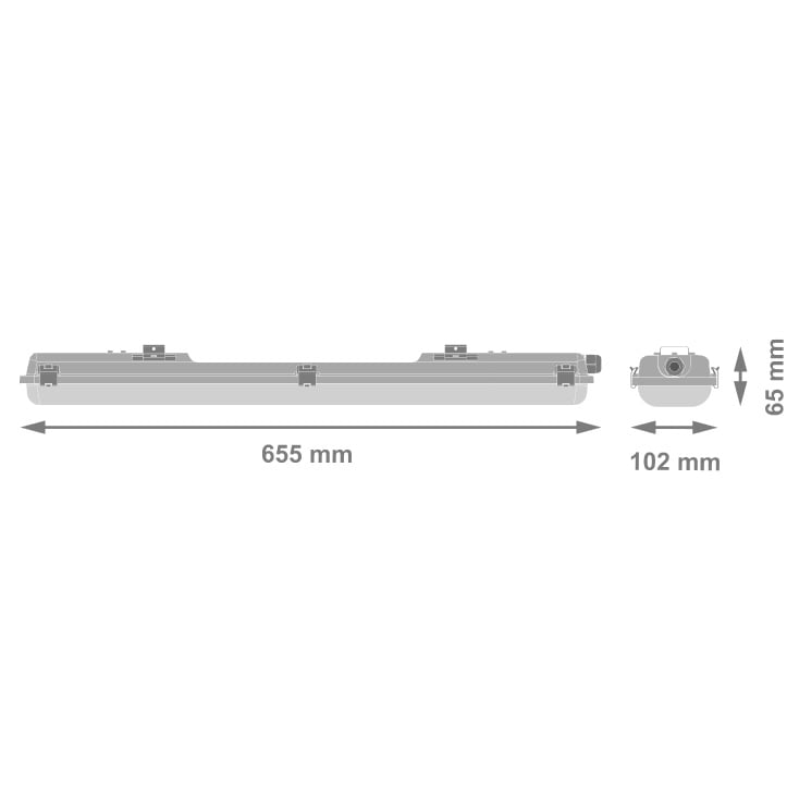 LEDVANCE armatura za dve LED cevi 60cm IP65 slika 3