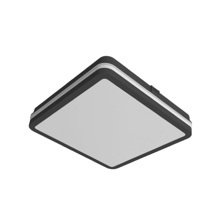 Crna LED plafonjera 18W, promenljiva boja svetla slika 1