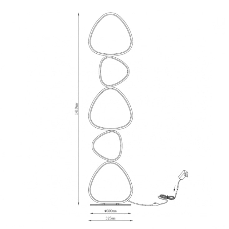 Podna lampa 48W, promenljiva boja svetla slika 2