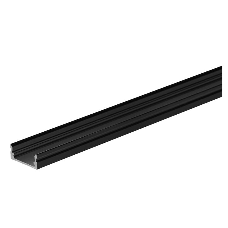 Set aluminijumski profil za LED trake 1m 17.5x7 mm crni slika 2