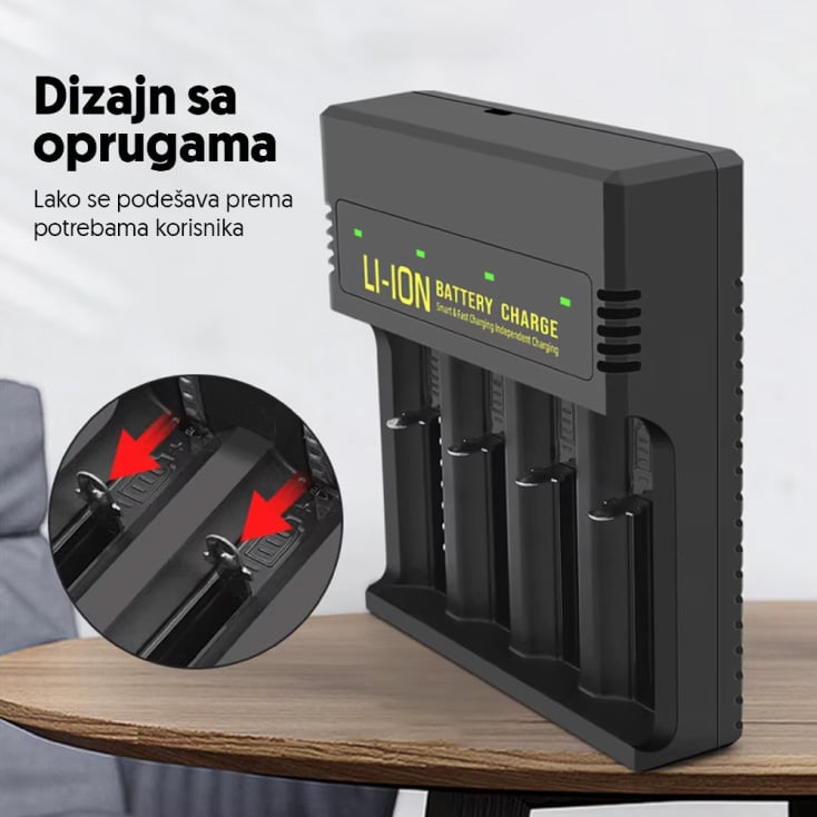 Inteligentni punjač za Li-Ion akumulatore 4 kom. MS-5D84H slika 2