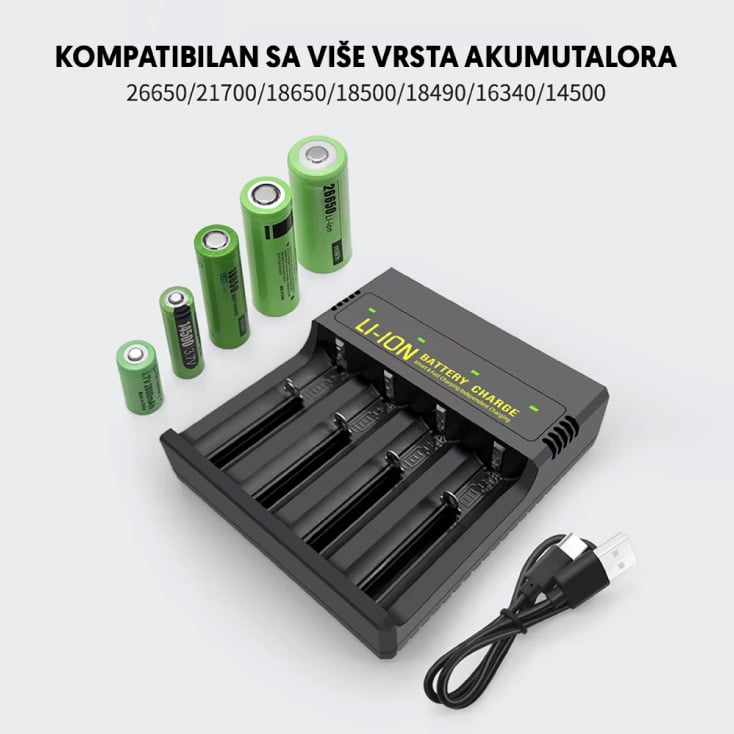 Inteligentni punjač za Li-Ion akumulatore 4 kom. MS-5D84H slika 3