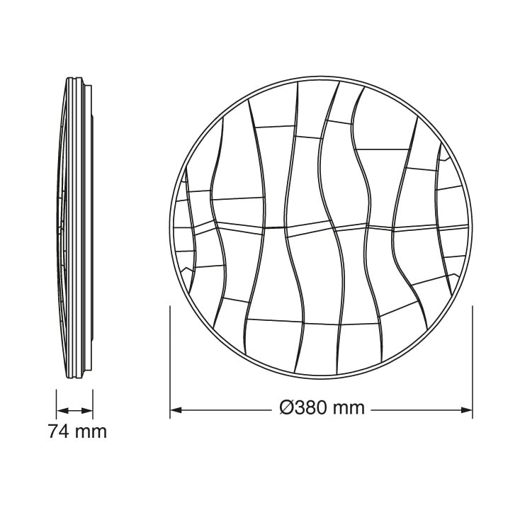 OSRAM LED plafonjera 38cm 24W 4000K IP20 bela slika 2
